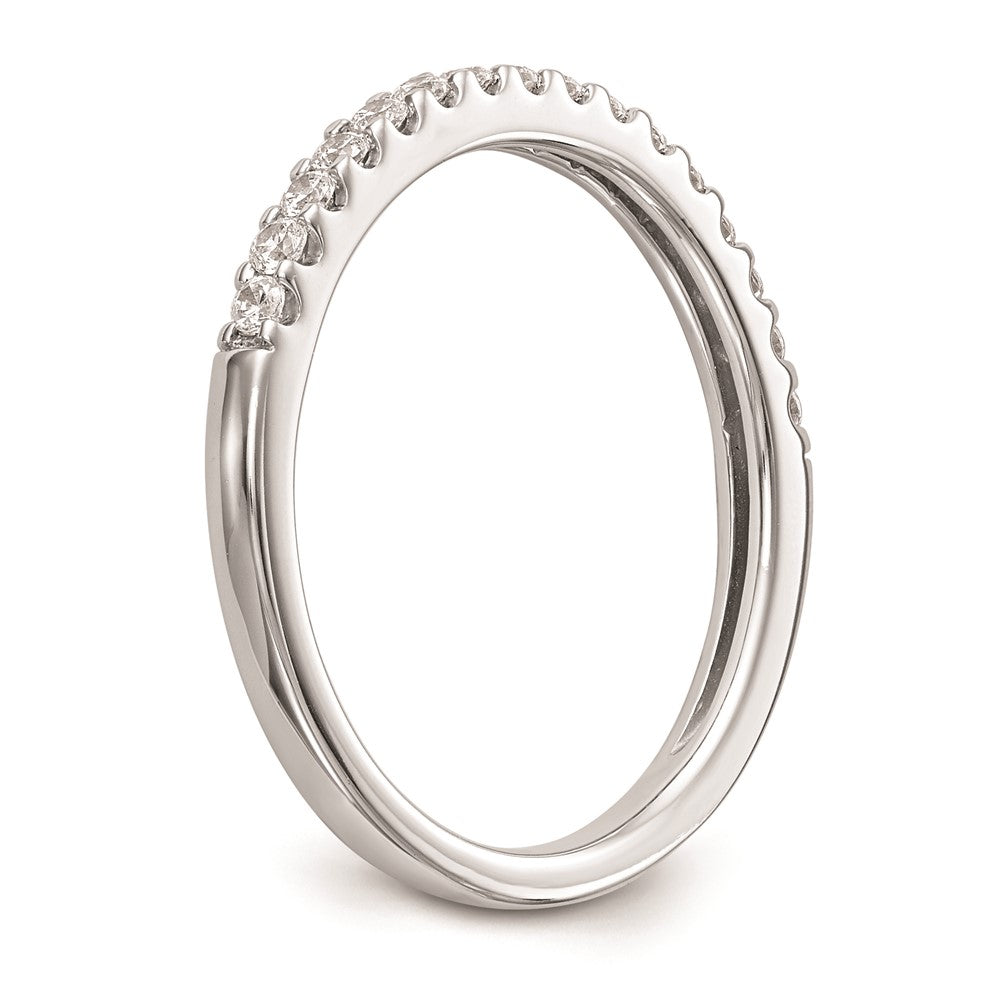 0.24ct. CZ Solid Real 14K White Gold Wedding Wedding Band Ring