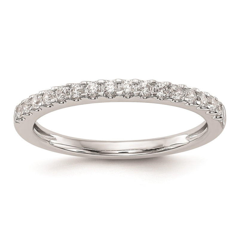 14K White Gold Real Diamond Wedding Band