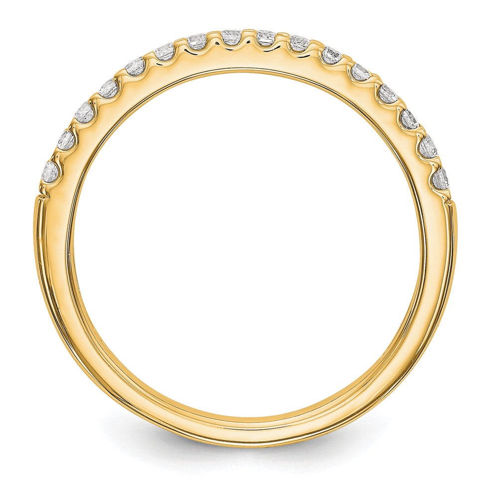 14K Yellow Gold Real Diamond Wedding Band