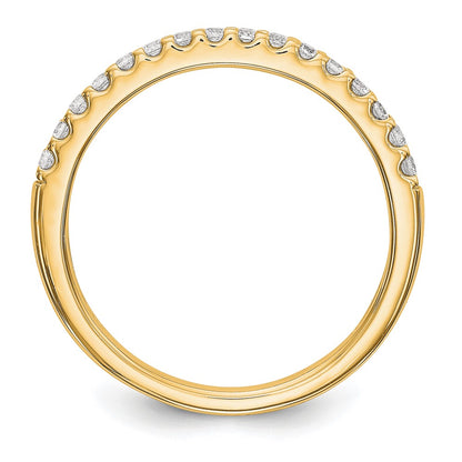 14K Yellow Gold Real Diamond Wedding Band