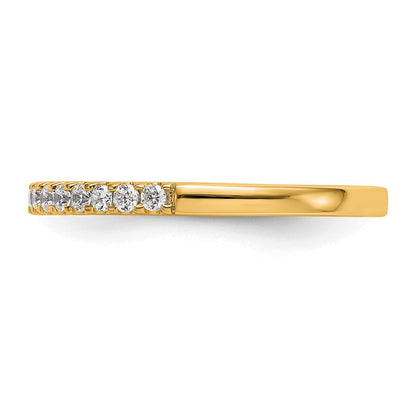 14K Yellow Gold Real Diamond Wedding Band
