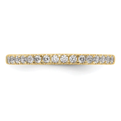 14K Yellow Gold Real Diamond Wedding Band