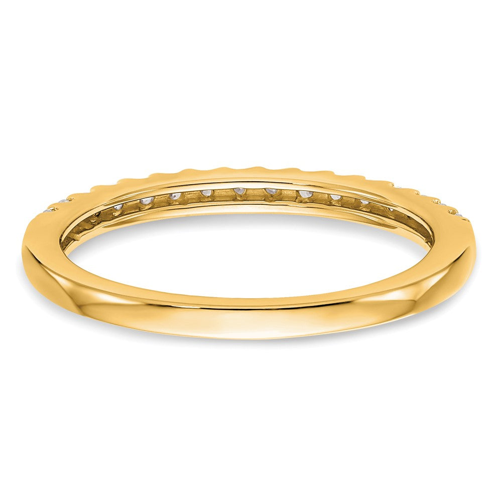 14K Yellow Gold Real Diamond Wedding Band