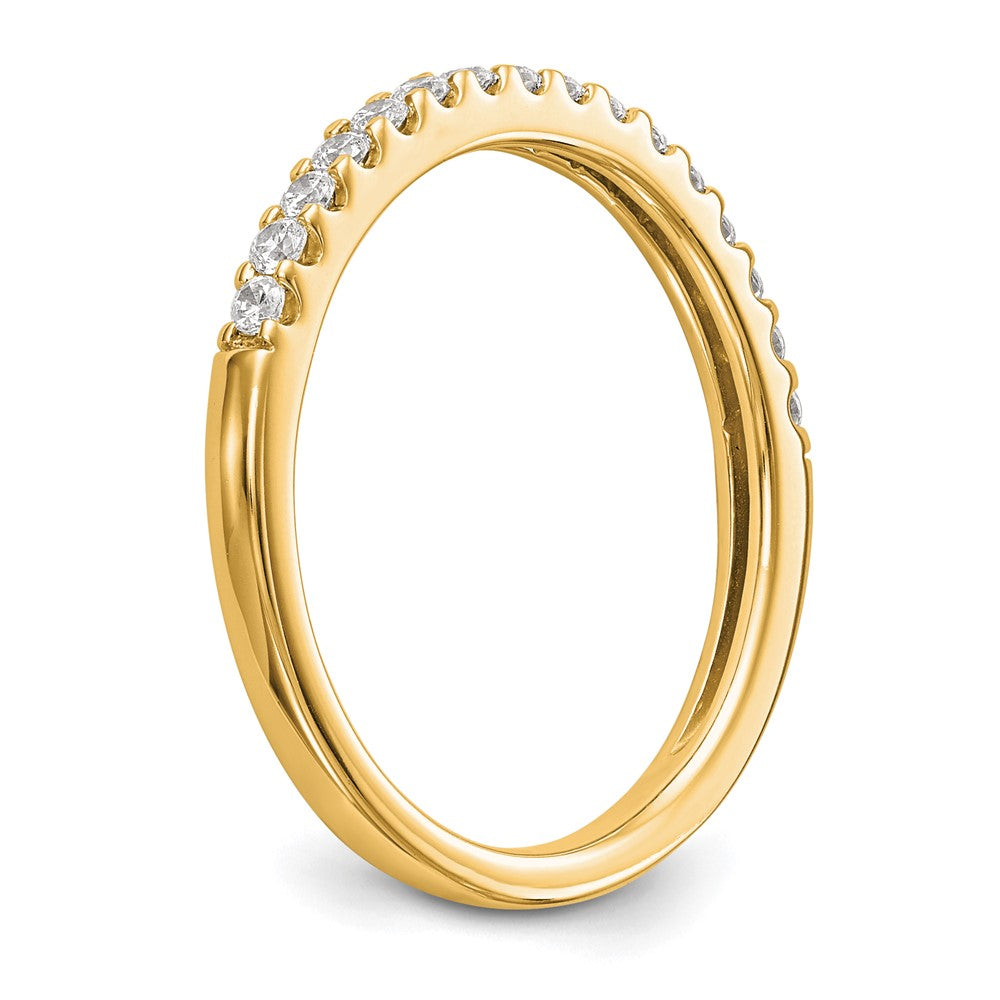14K Yellow Gold Real Diamond Wedding Band