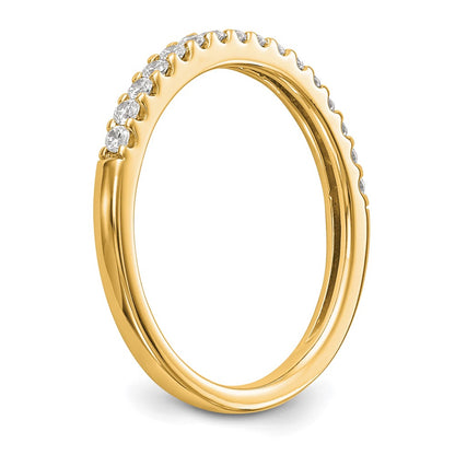 14K Yellow Gold Real Diamond Wedding Band