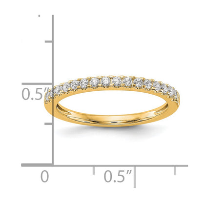 14K Yellow Gold Real Diamond Wedding Band