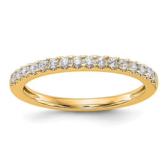14K Yellow Gold Real Diamond Wedding Band