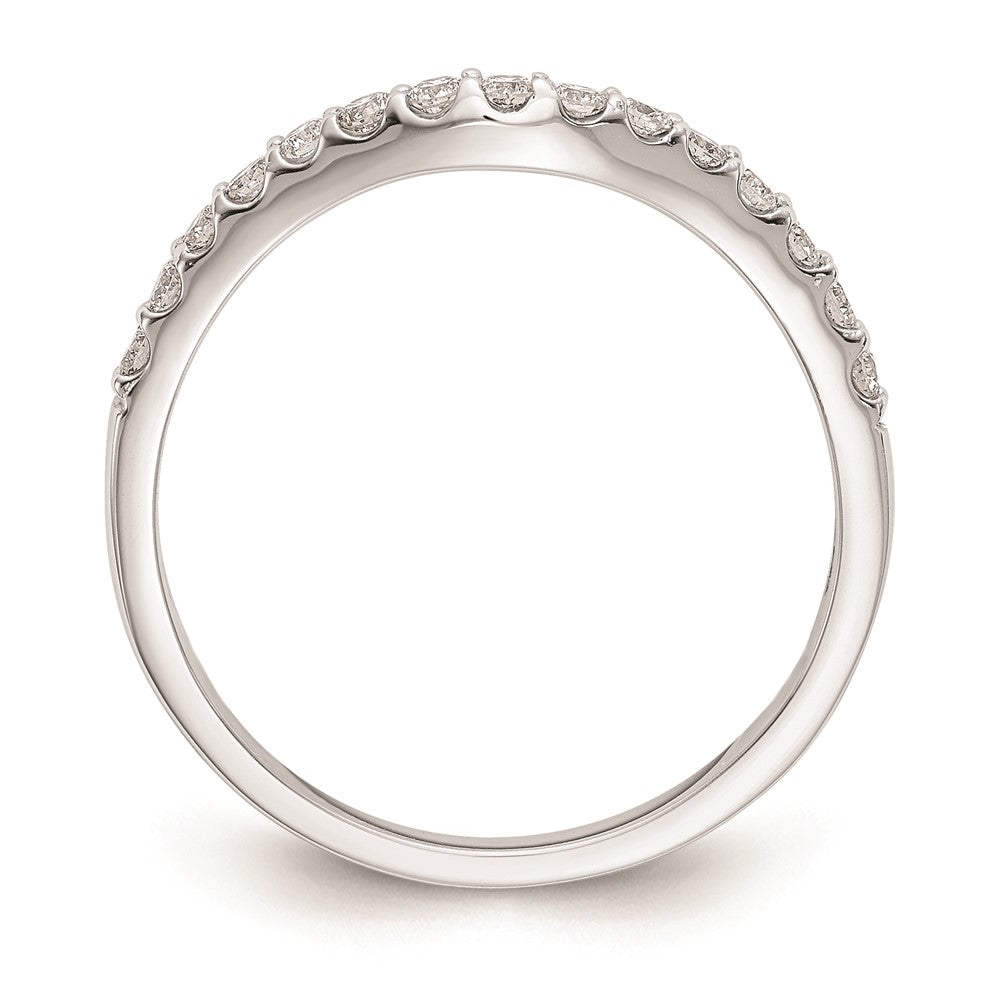 0.25ct. CZ Solid Real 14K White Gold Wedding Wedding Band Ring