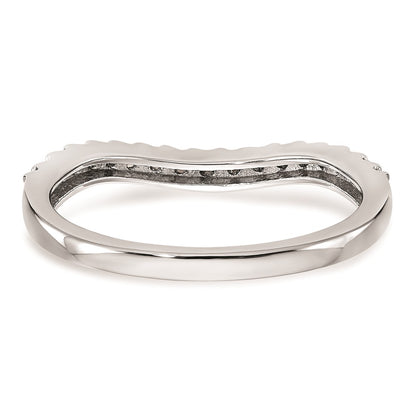 0.25ct. CZ Solid Real 14K White Gold Wedding Wedding Band Ring