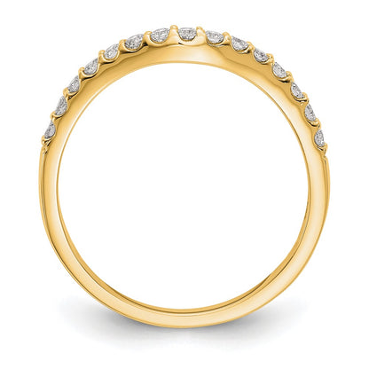 0.25ct. CZ Solid Real 14K Yellow Gold Wedding Wedding Band Ring
