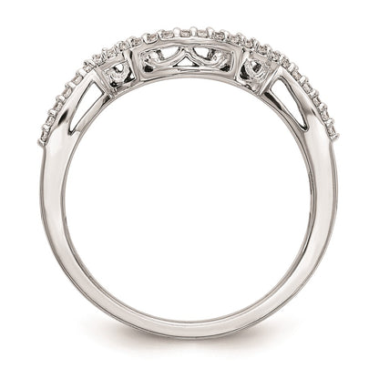 0.13ct. CZ Solid Real 14K White Gold Wedding Wedding Band Ring