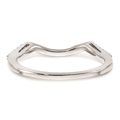 0.13ct. CZ Solid Real 14K White Gold Wedding Wedding Band Ring
