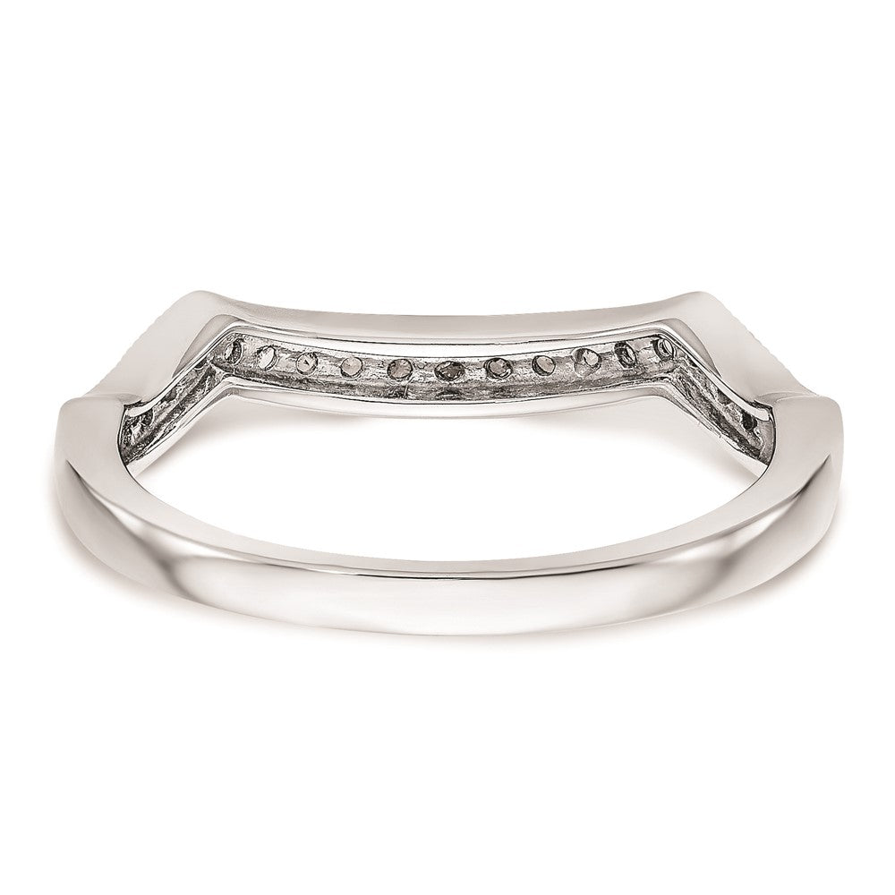 0.17ct. CZ Solid Real 14K White Gold Wedding Wedding Band Ring