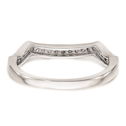 0.17ct. CZ Solid Real 14K White Gold Wedding Wedding Band Ring