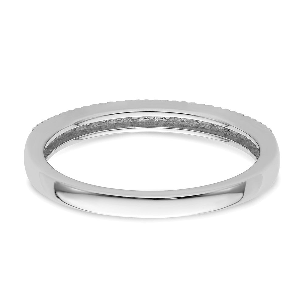 0.17ct. CZ Solid Real 14K White Gold Wedding Wedding Band Ring