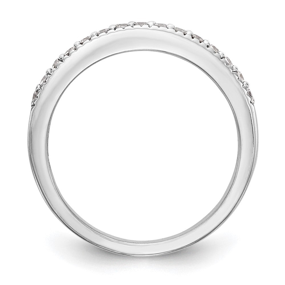0.23ct. CZ Solid Real 14K White Gold Wedding Wedding Band Ring