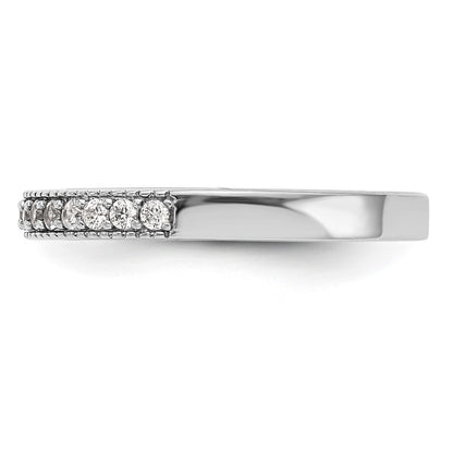 0.23ct. CZ Solid Real 14K White Gold Wedding Wedding Band Ring
