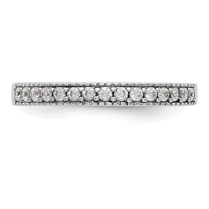 0.23ct. CZ Solid Real 14K White Gold Wedding Wedding Band Ring
