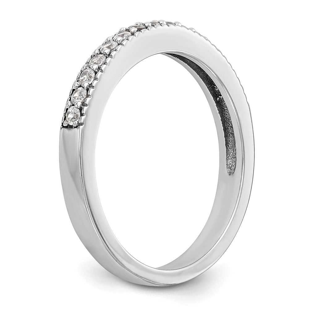 0.23ct. CZ Solid Real 14K White Gold Wedding Wedding Band Ring