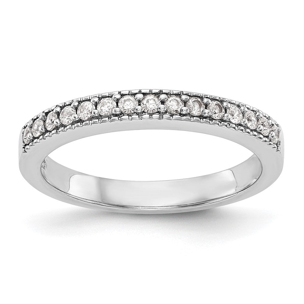 0.23ct. CZ Solid Real 14K White Gold Wedding Wedding Band Ring