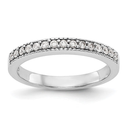 0.23ct. CZ Solid Real 14K White Gold Wedding Wedding Band Ring