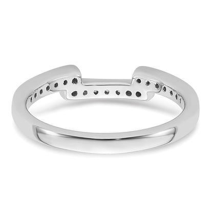 14K White Gold Real Diamond Wedding Band