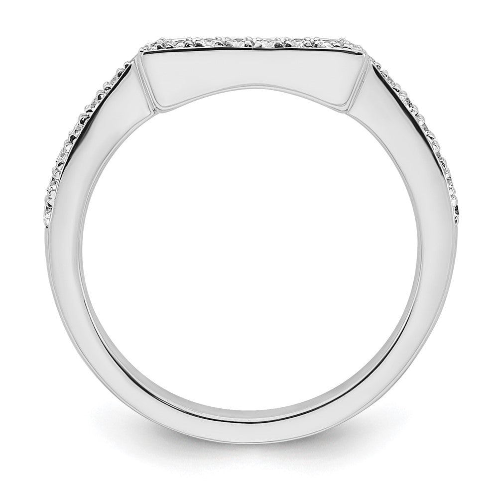0.18ct. CZ Solid Real 14K White Gold Wedding Wedding Band Ring