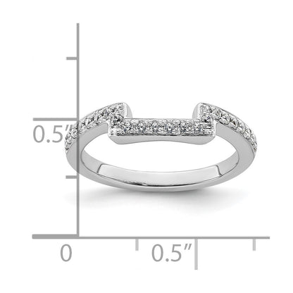 0.18ct. CZ Solid Real 14K White Gold Wedding Wedding Band Ring
