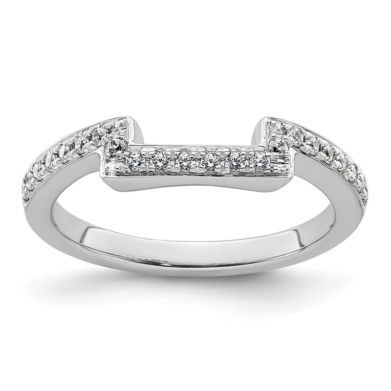14K White Gold Real Diamond Wedding Band