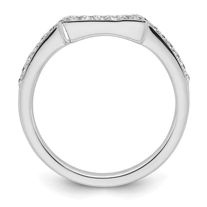 14K White Gold Real Diamond Wedding Band
