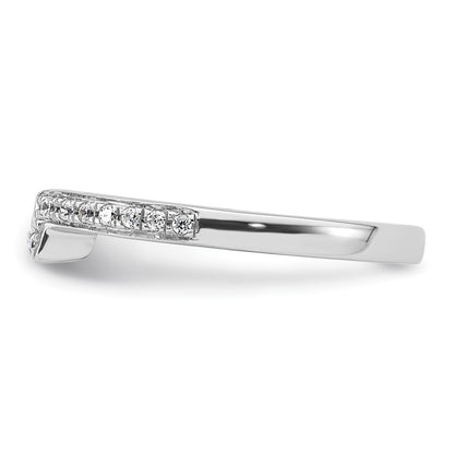 14K White Gold Real Diamond Wedding Band