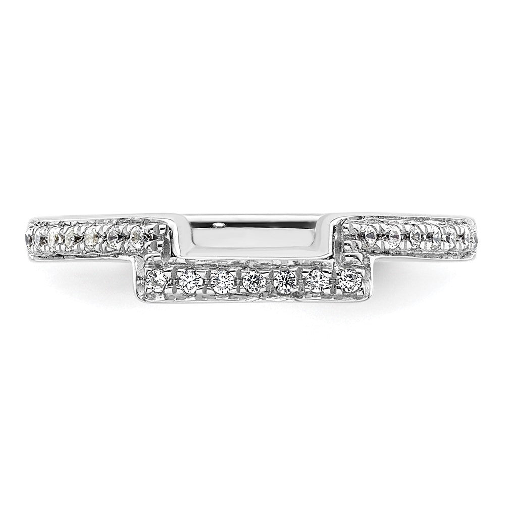 14K White Gold Real Diamond Wedding Band
