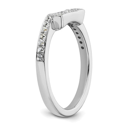 14K White Gold Real Diamond Wedding Band