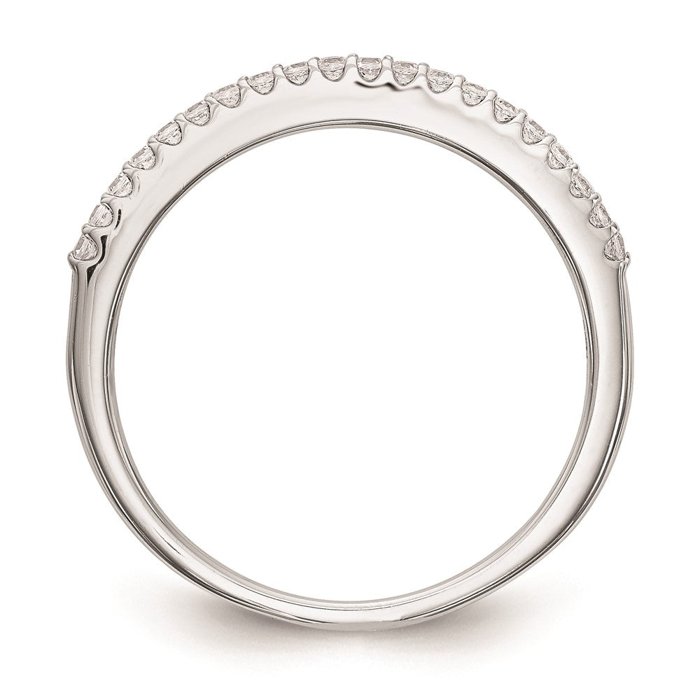 0.16ct. CZ Solid Real 14K White Gold Wedding Wedding Band Ring