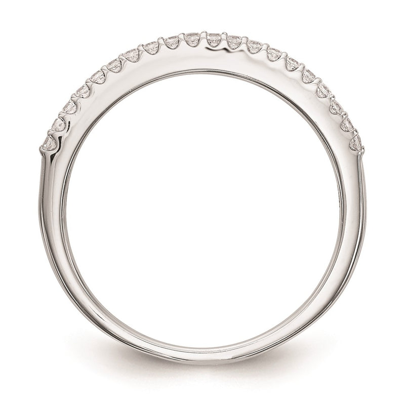 14K White Gold Real Diamond Wedding Band