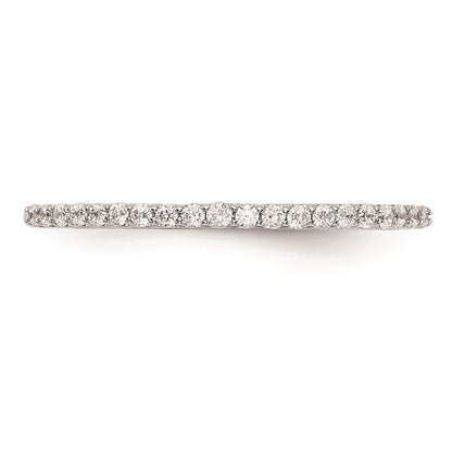 14K White Gold Real Diamond Wedding Band