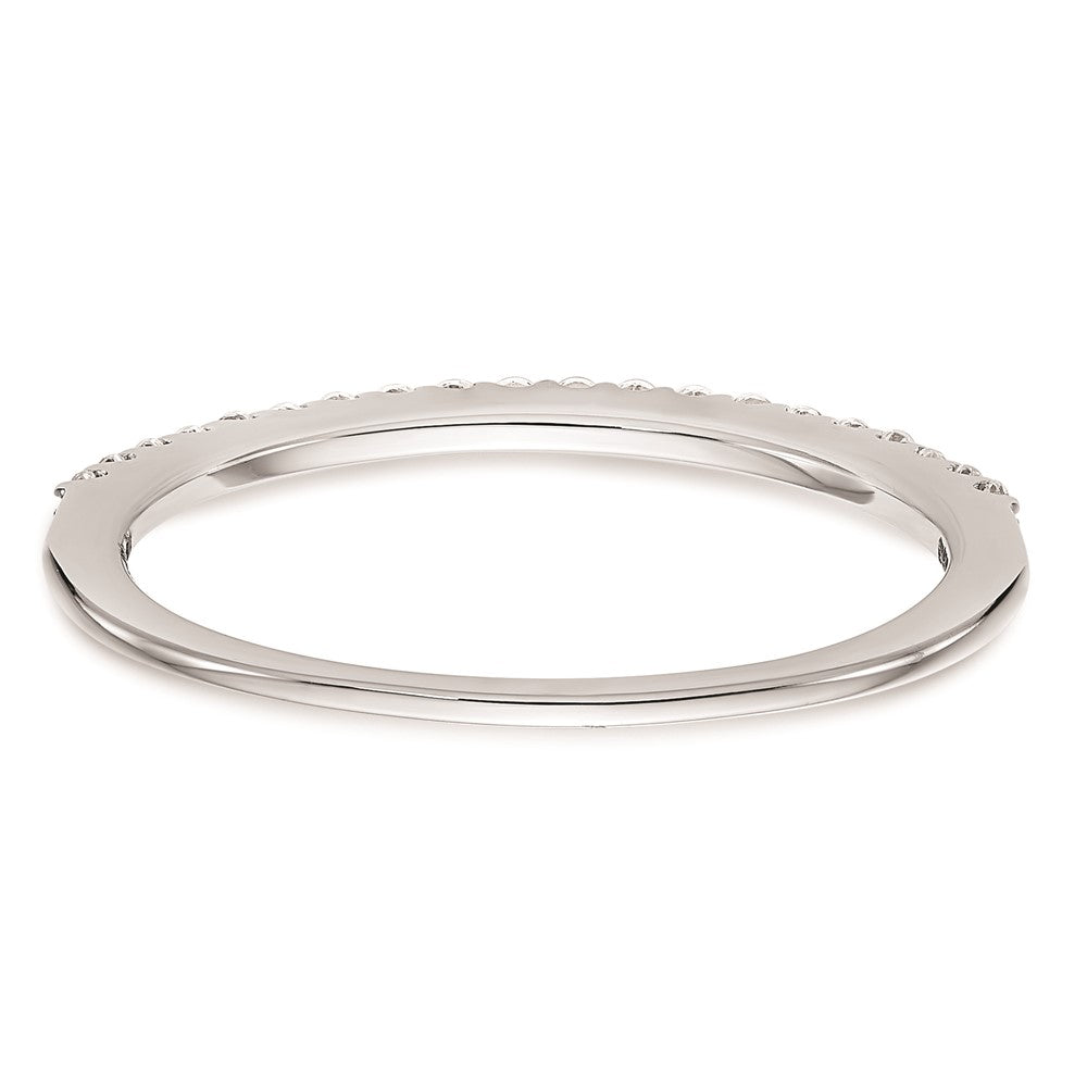 14K White Gold Real Diamond Wedding Band