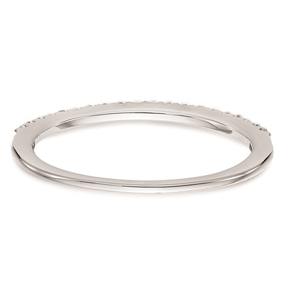 14K White Gold Real Diamond Wedding Band