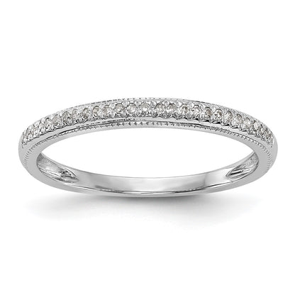 0.08ct. CZ Solid Real 14K White Gold Wedding Wedding Band Ring