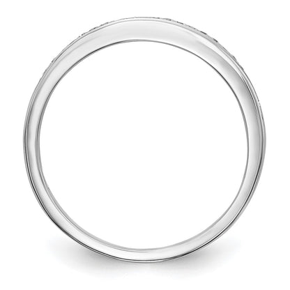 0.13ct. CZ Solid Real 14k White Gold Set of 2 Wedding Wedding Band Rings
