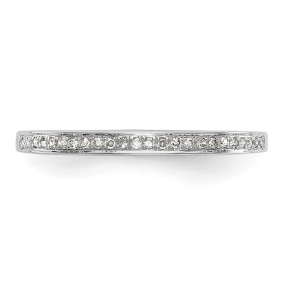0.13ct. CZ Solid Real 14k White Gold Set of 2 Wedding Wedding Band Rings