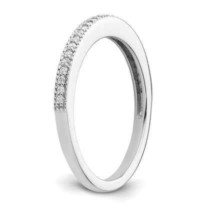0.14ct. CZ Solid Real 14K White Gold Wedding Wedding Band Ring