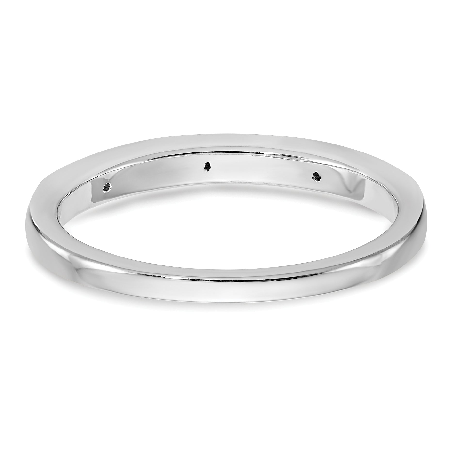 0.16ct. CZ Solid Real 14K White Gold Wedding Wedding Band Ring