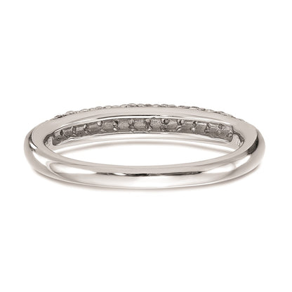 14K White Gold Real Diamond Wedding Band