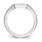 14K White Gold Real Diamond Wedding Band