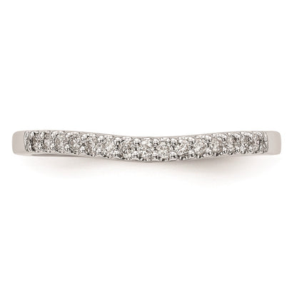 0.13ct. CZ Solid Real 14k White Gold Wedding Wedding Band Ring
