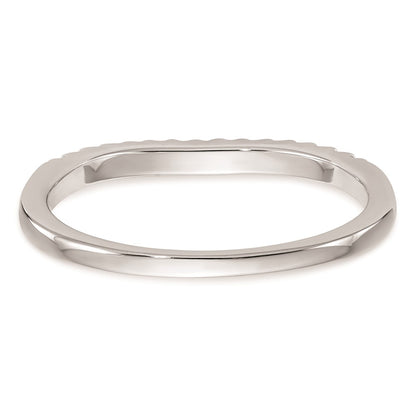 0.13ct. CZ Solid Real 14k White Gold Wedding Wedding Band Ring