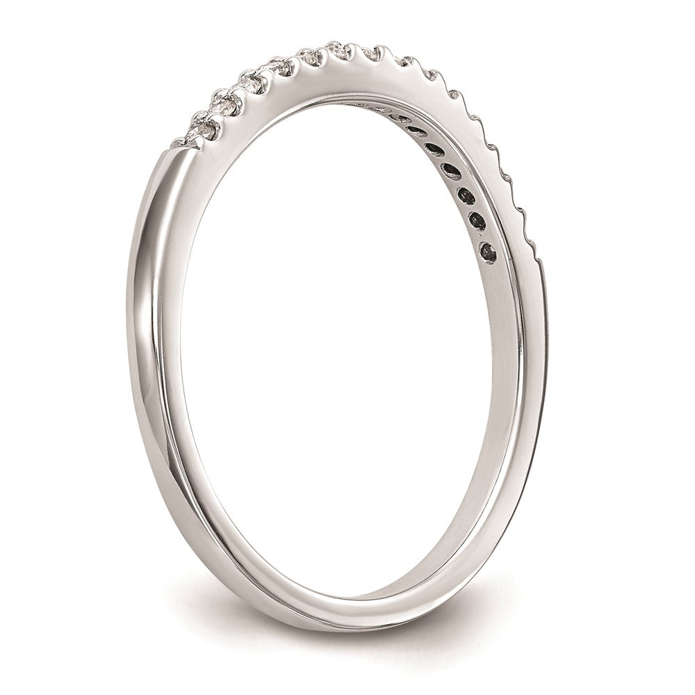 0.13ct. CZ Solid Real 14k White Gold Wedding Wedding Band Ring