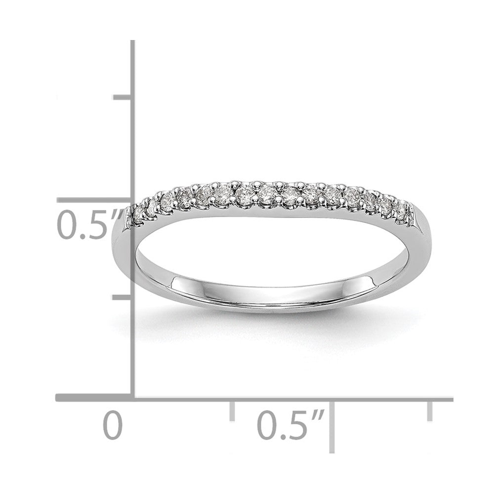 0.13ct. CZ Solid Real 14k White Gold Wedding Wedding Band Ring