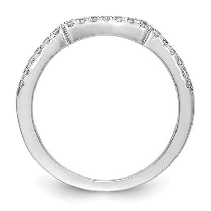 0.21ct. CZ Solid Real 14K White Gold Wedding Wedding Band Ring